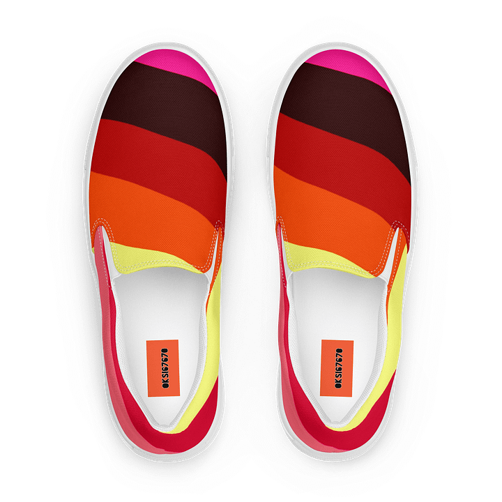 OKSI67670 Orange Alphanumeric Women's Slip-On Shoes product image (1)