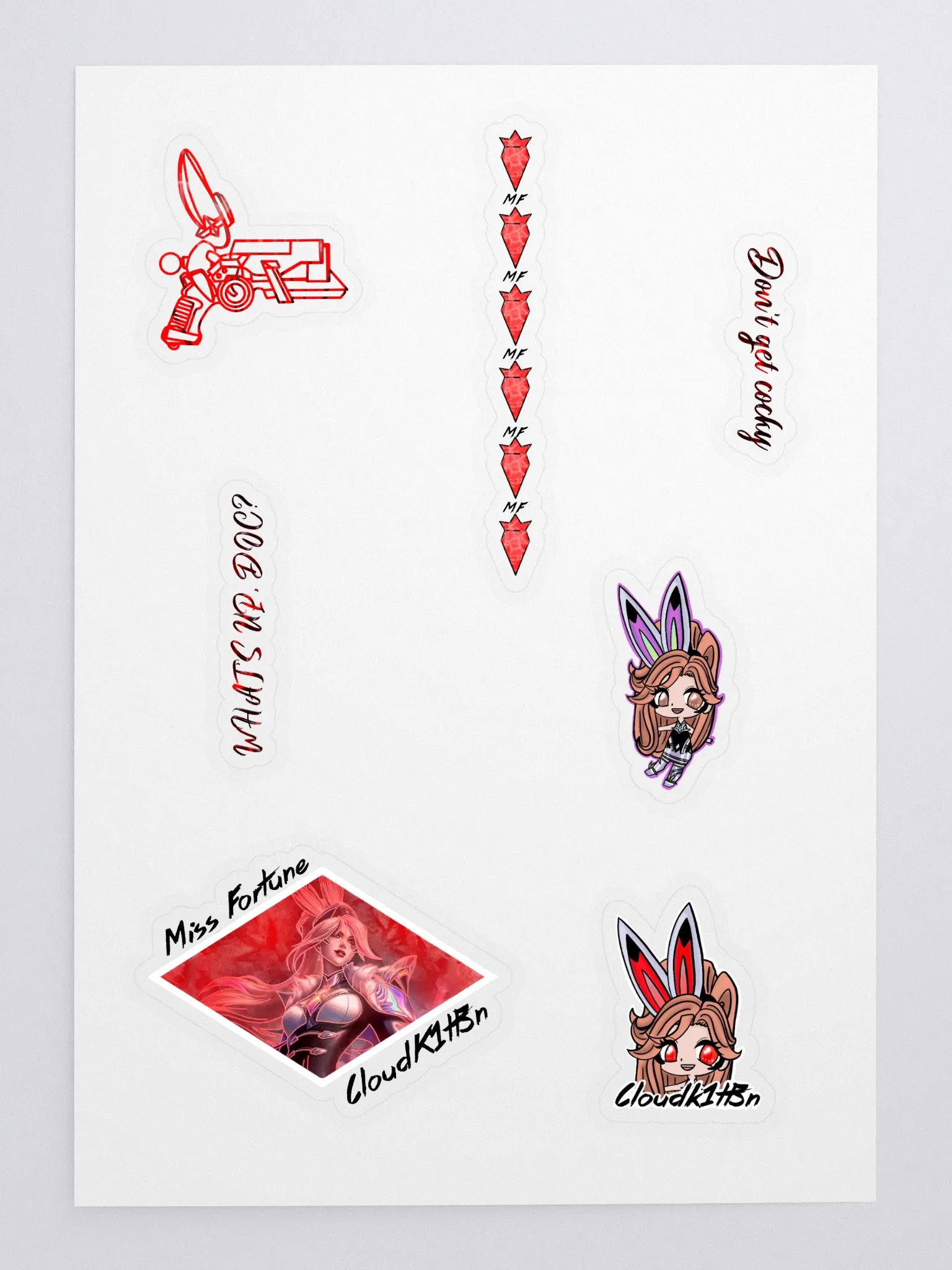 Battle Bunny Sticker Sheet (lg) product image (3)