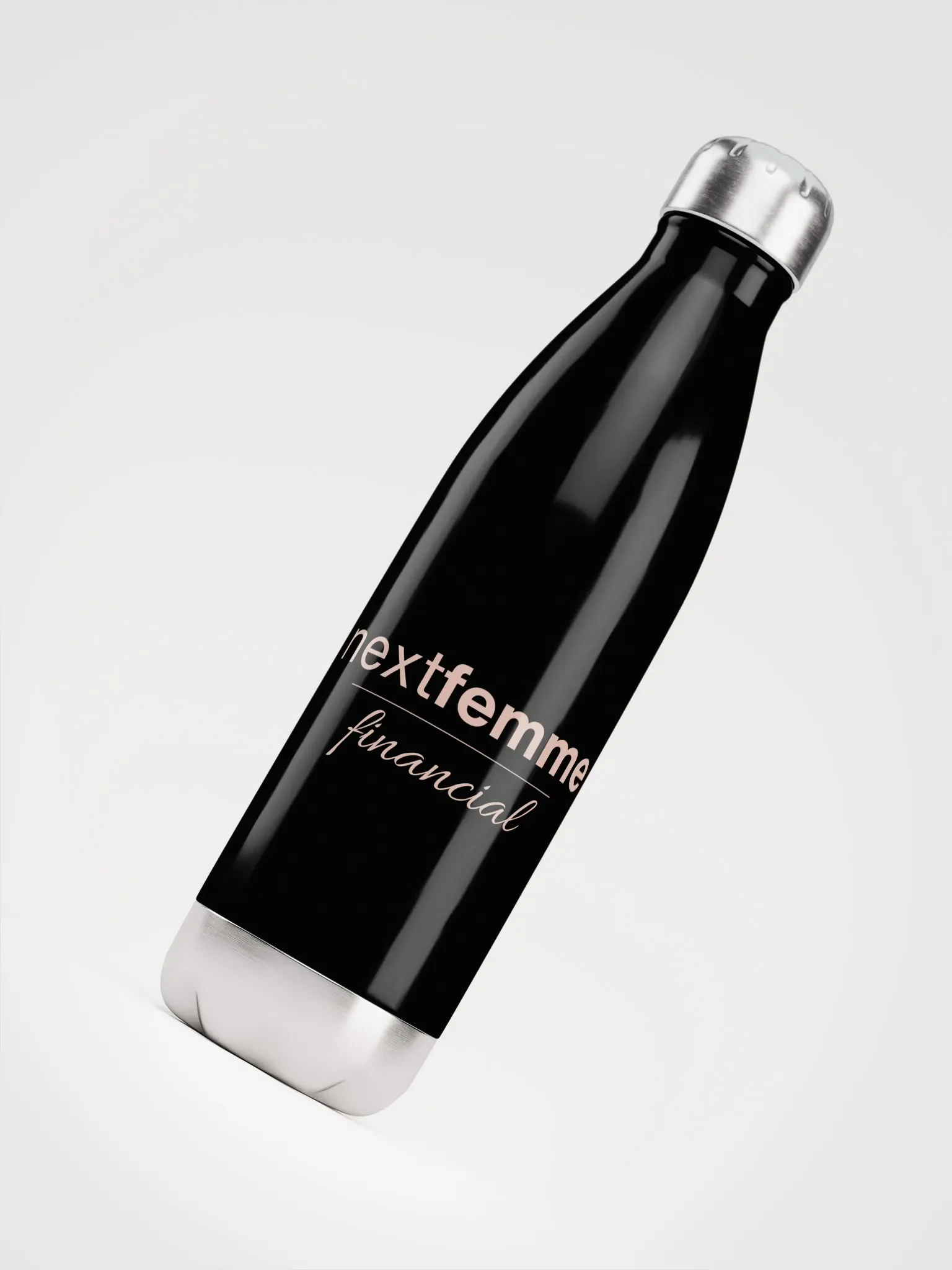 Stainless Steel Elegance Water Bottle with Pink Logotype product image (4)