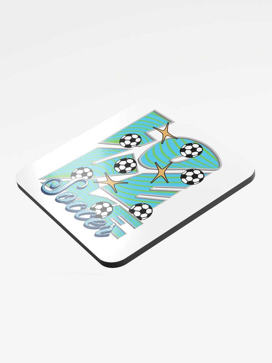 Love Me Soccer Striped Cork Coaster product image (4)