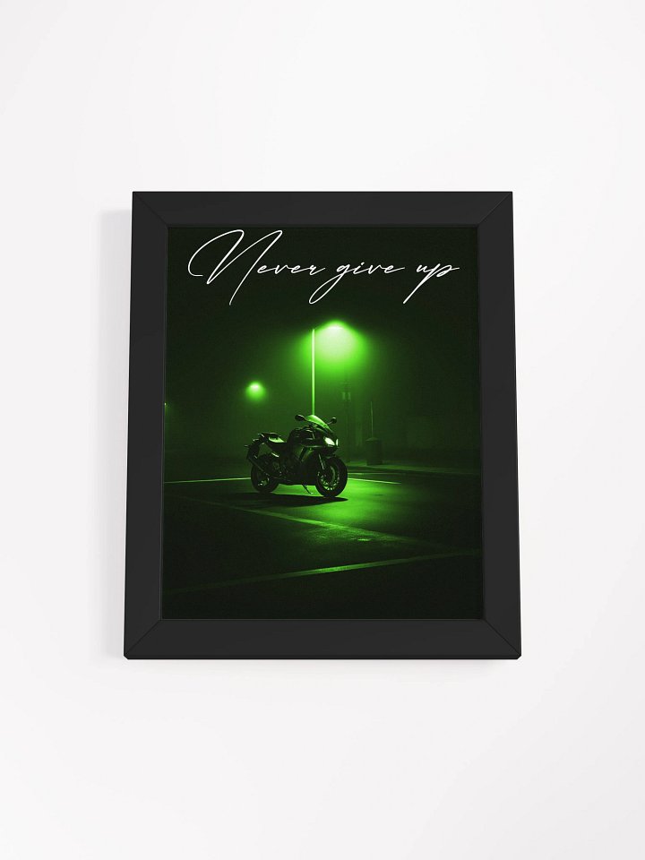 "Never give up" Handwritten Framed Poster product image (3)