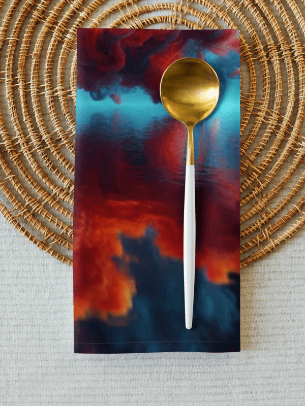 Cosmic Clouds Cloth Napkin Set | AI Design no purpose no freedom product image (6)