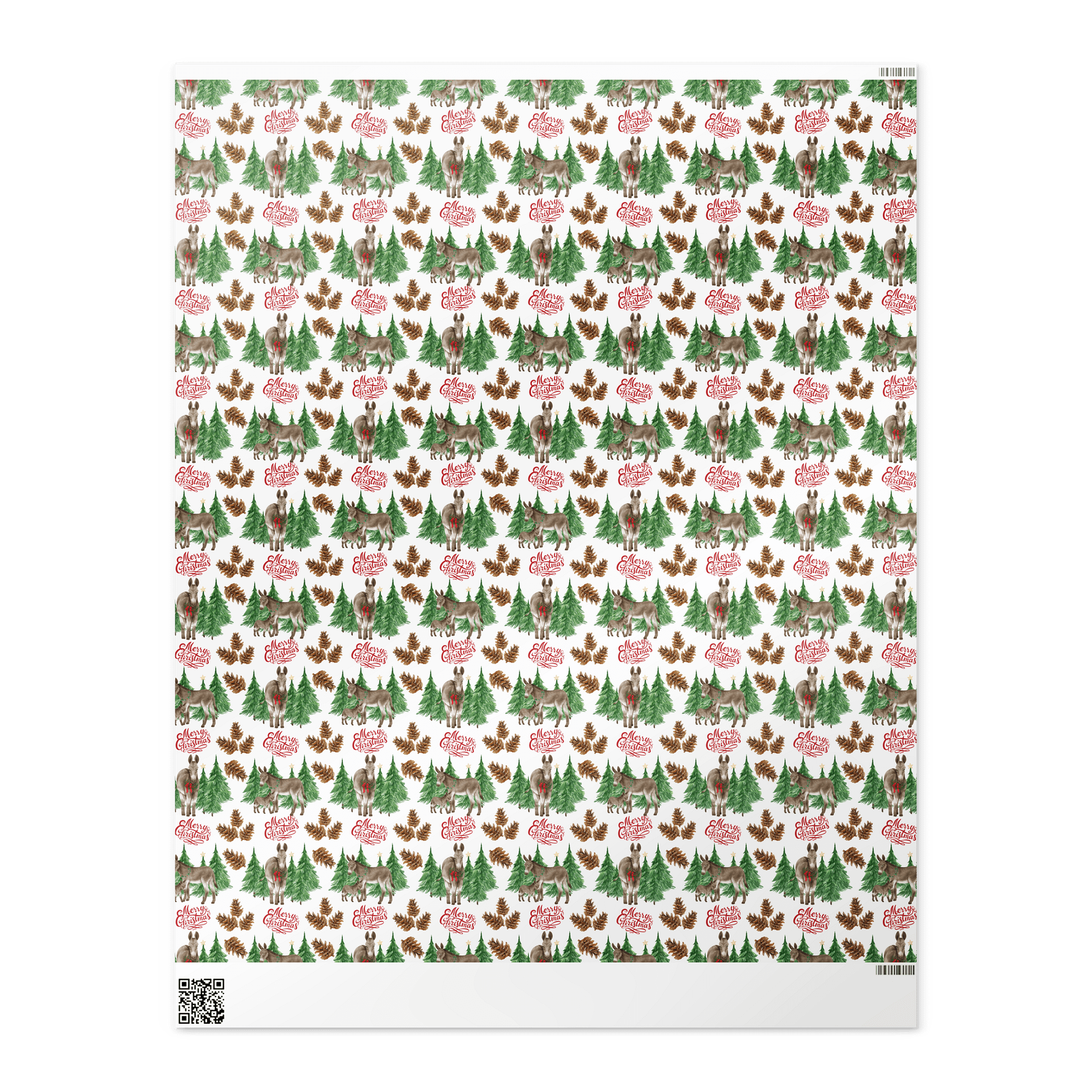 Beautiful Donkeys Christmas Gift Wrapping Paper product image (4)