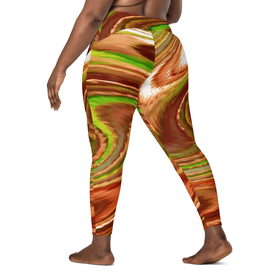 Abstract Swirling Earth Tones Lochan Water Reflections Ladies Leggings product image (11)