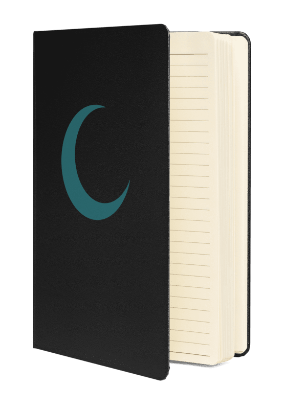 Crescent Moon Notebook – Deep Teal Print product image (2)