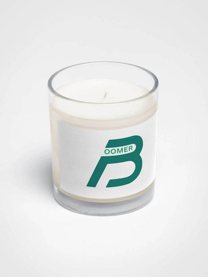 Boomer Soy Wax Candle- dark green logo product image (2)