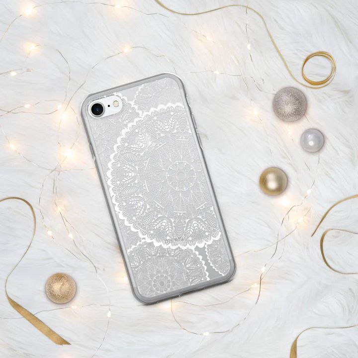 White Lace mandala Phone Case product image (1)