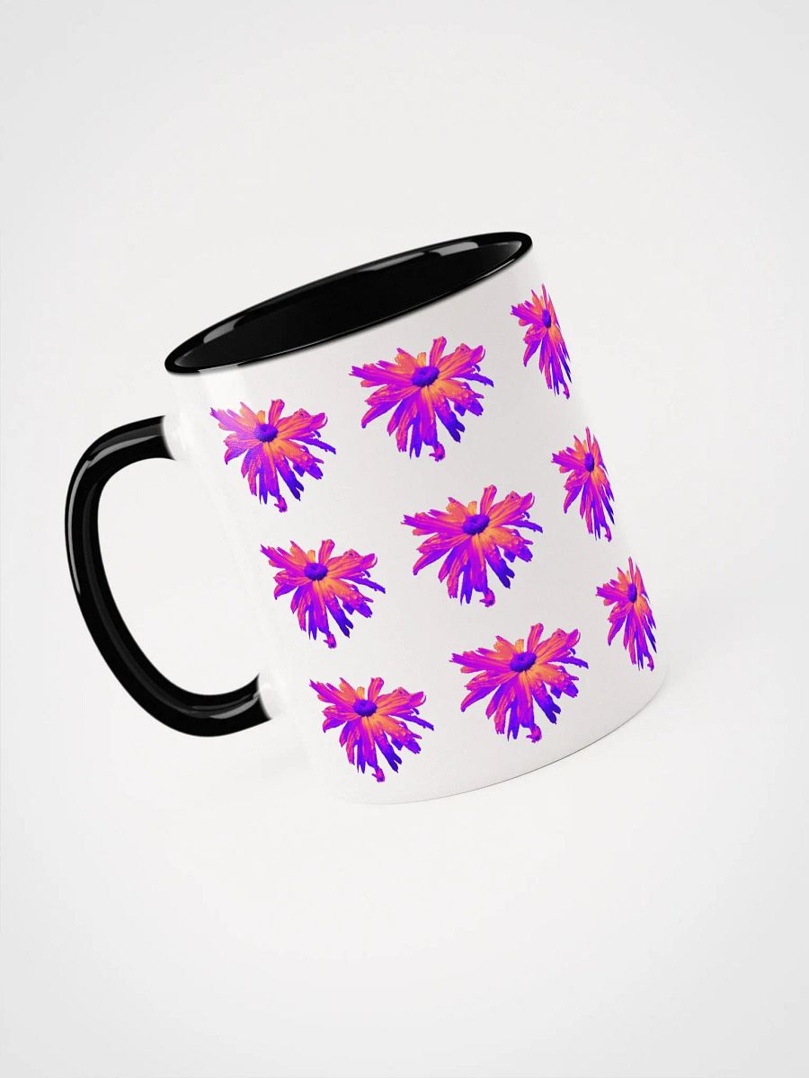 Abstract Pink Floating Daisy Flower Repeating Pattern Design Mug product image (4)