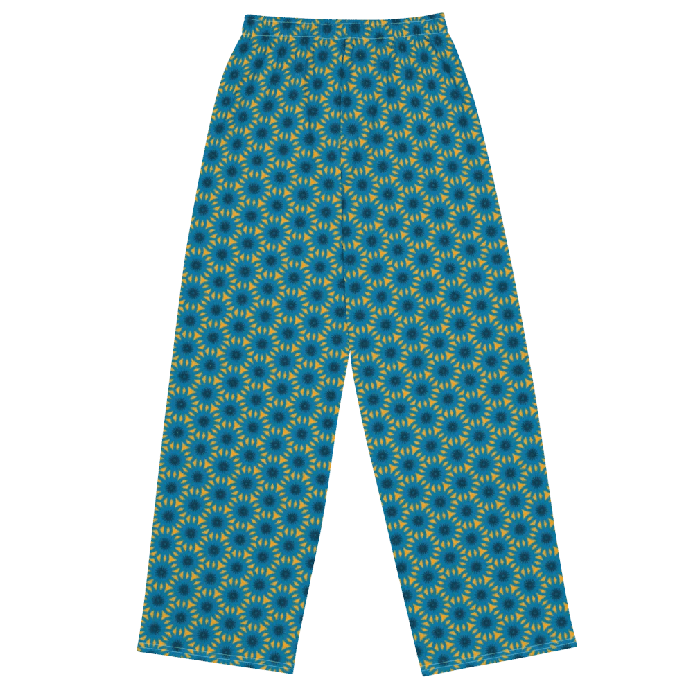 Blue Sea Urchins Dancing in a Sunny Day Wide-Leg Pants product image (4)