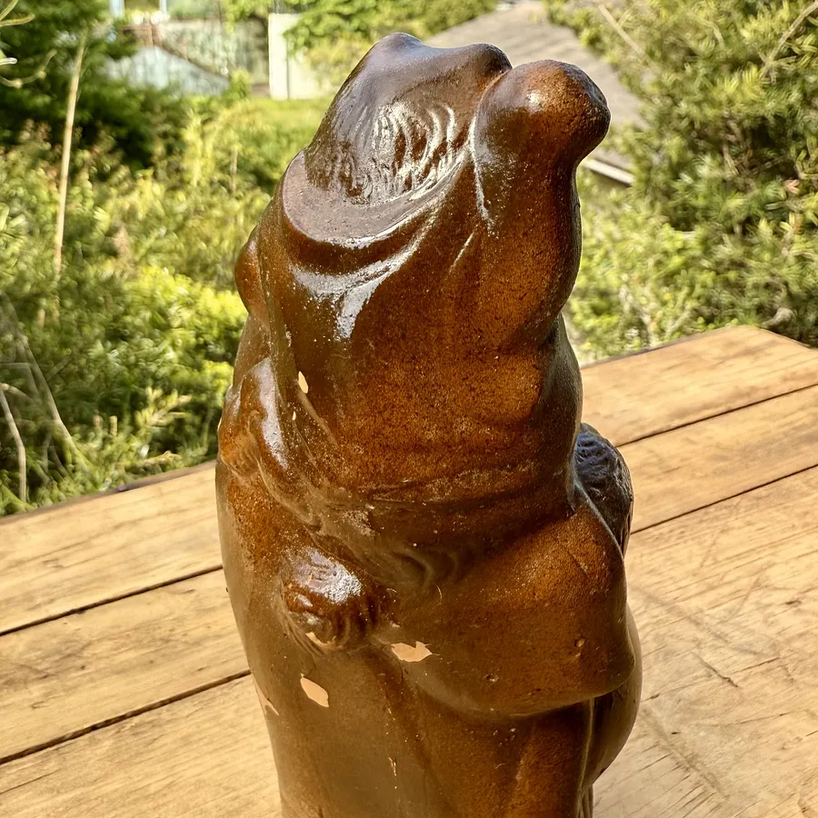 🎎 Japan Antique Roadshow – Vintage Showa-Era Tanuki Statue with Child product image (4)