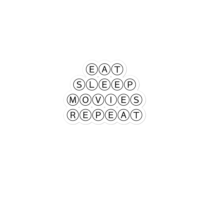 Eat Sleep Movies Repeat Magnet - Black product image (2)