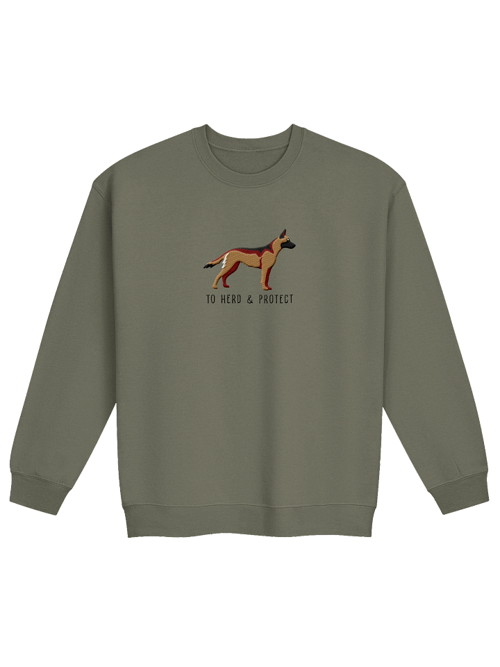 To Herd and Protect Sweatshirt (Embroidered) of a Belgian Malinois(Sable) product image (4)