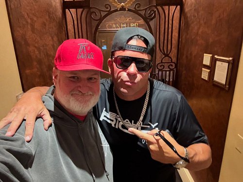 Outside with my bro @johncerasani #caesarspalace  epic stream coming soon