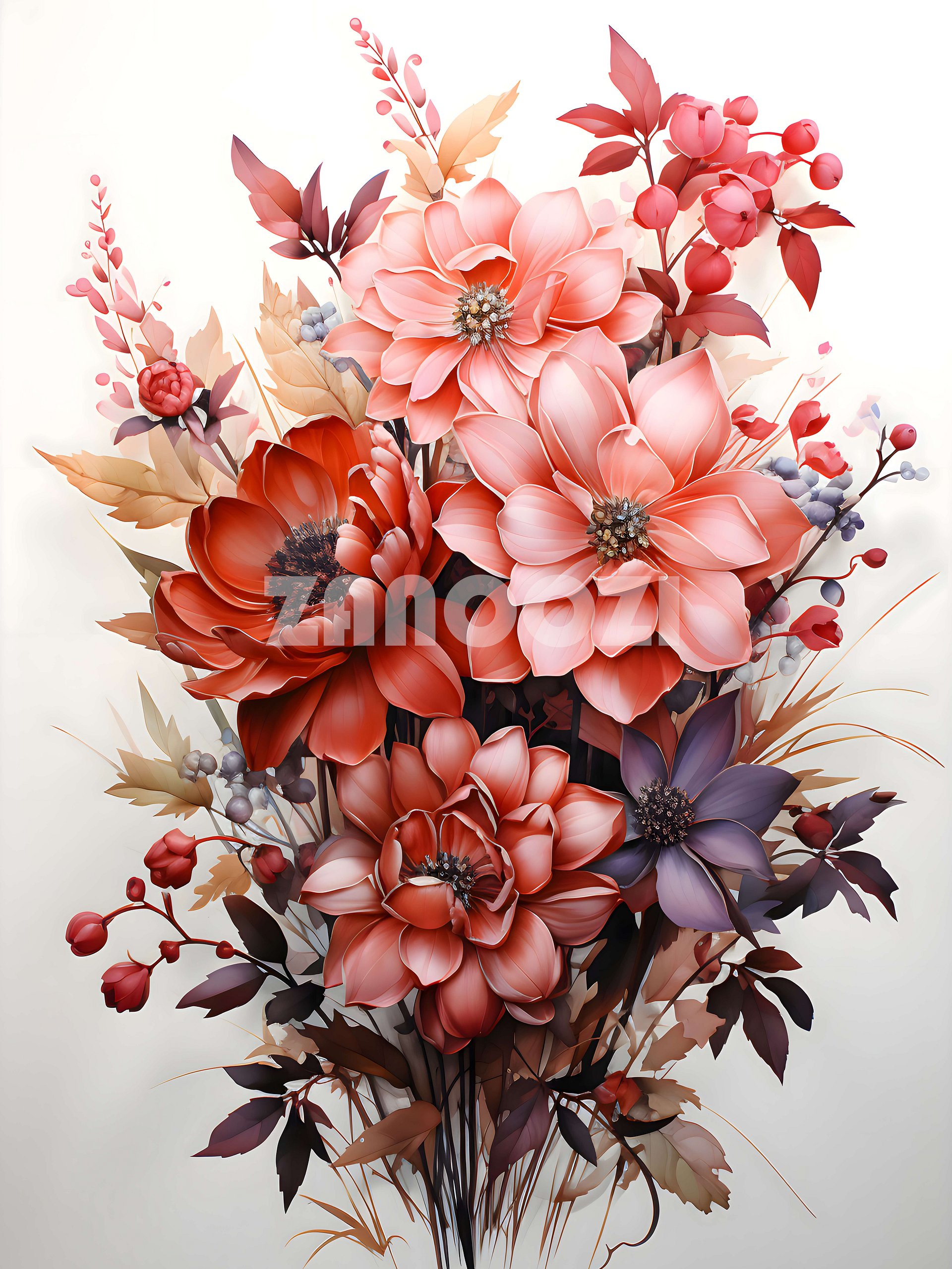 Autumn Petals: Botanical Art Bouquet product image (1)