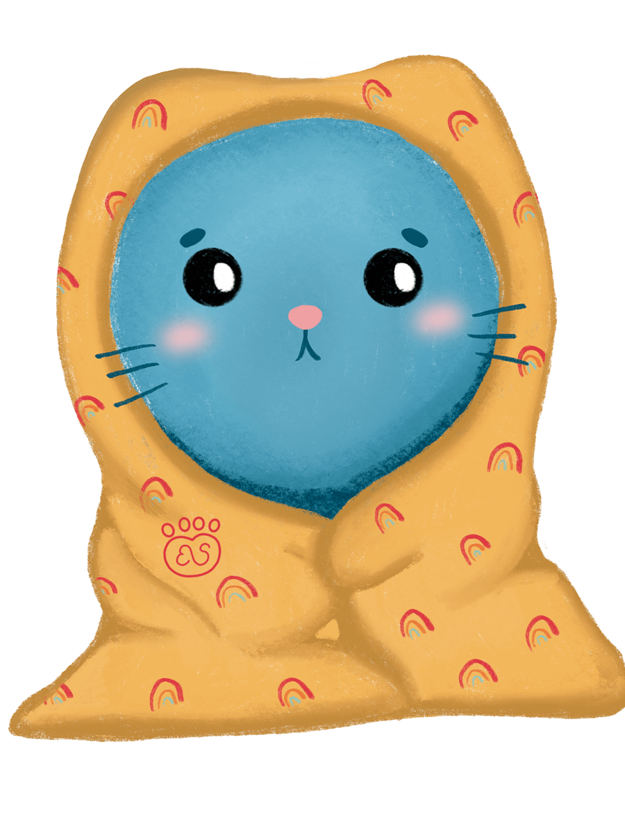 Cat in Blanky Cat Sticker product image (1)
