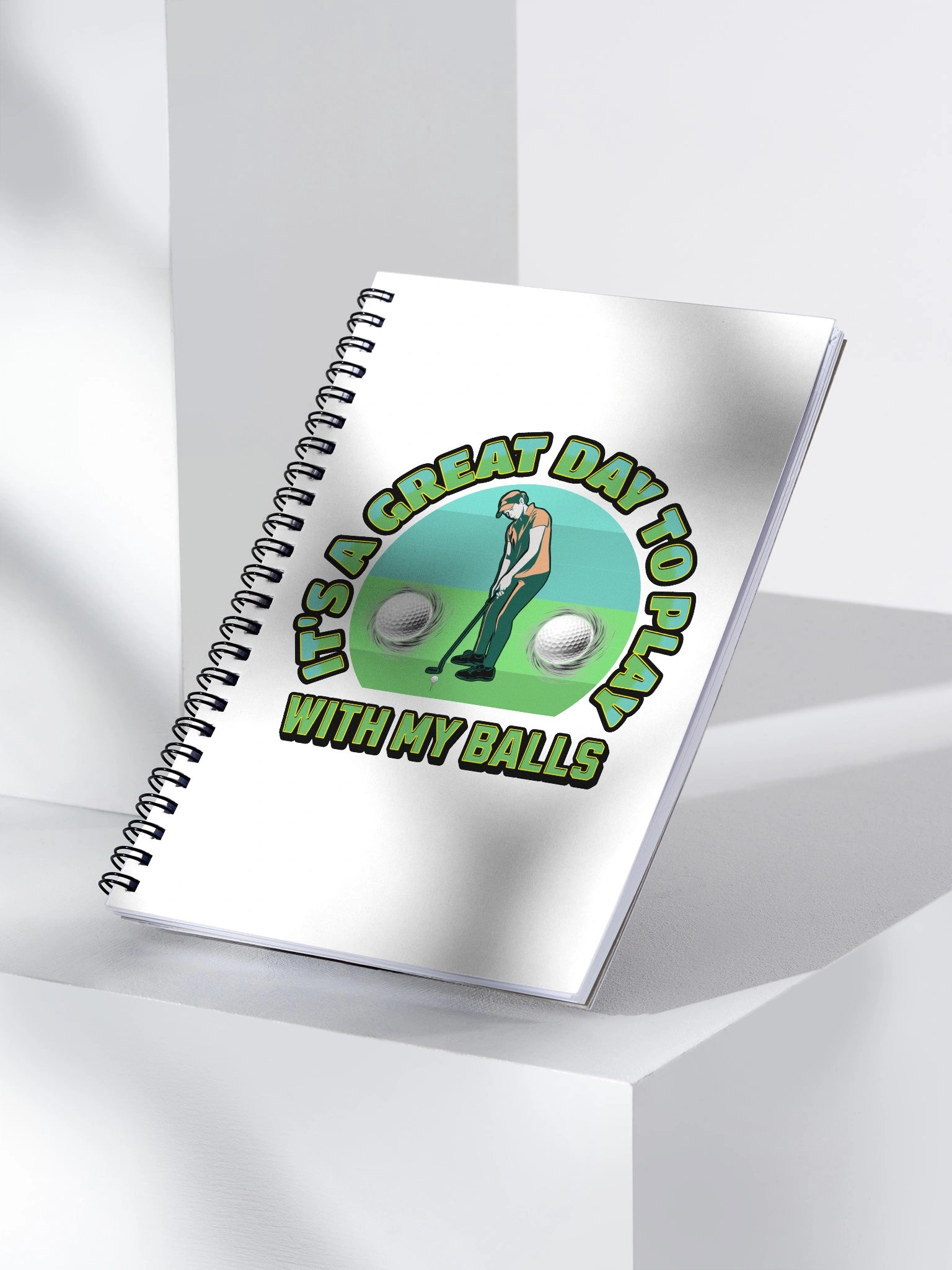 Its A Great Day To Play With My Balls Golfing Spiral Notebook product image (3)