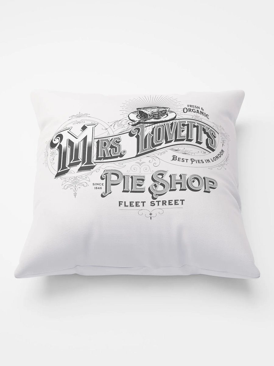Mrs. Lovett’s Pie Shop Pillow – Sweeney Todd Broadway Decor product image (2)