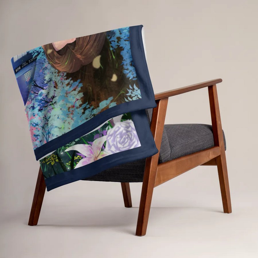 Reading Whovie 60″ × 80″ Blanket product image (3)