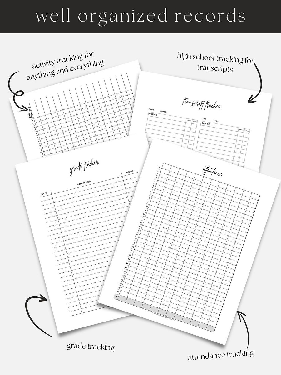 24-25 Classic Homeschool Planner Printable product image (6)