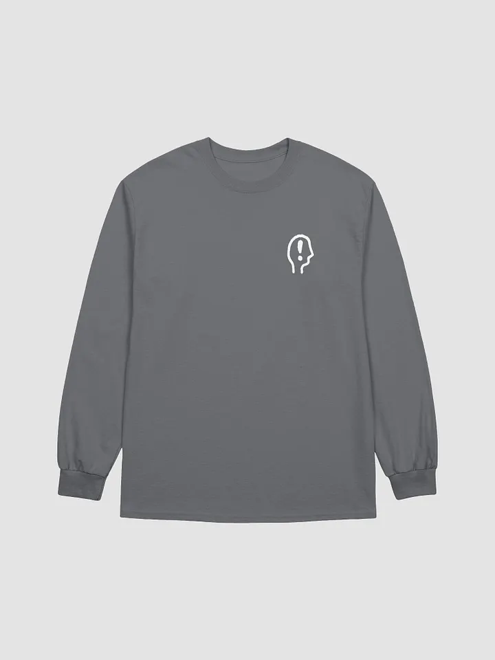 EXCLAIMING MENTALLY (sm. white design) printed cotton long sleeve product image (2)