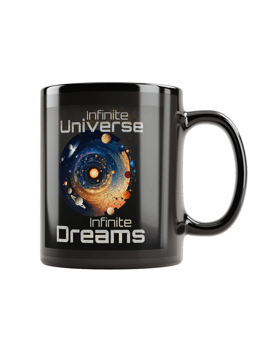 Cosmic Horizons Infinite Universe Infinite Dreams - Black Glossy Mug product image (1)