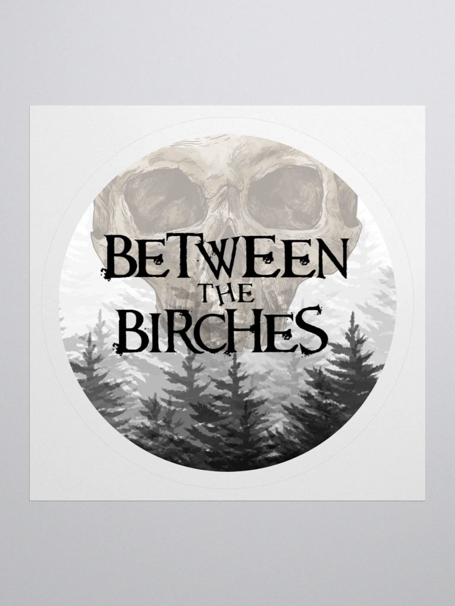 Between the Birches // Skull and Woods Circle Sticker product image (1)