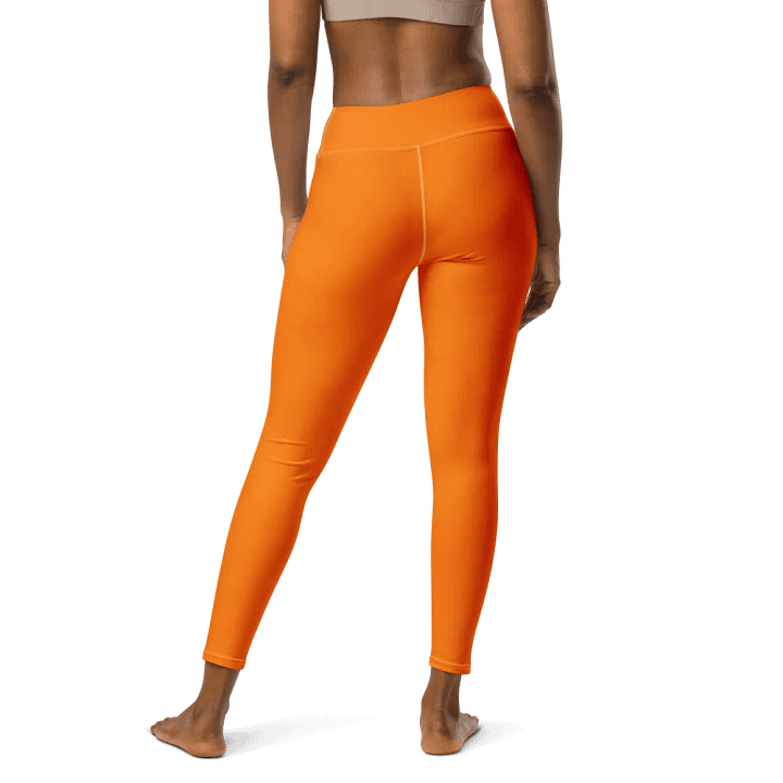 Plain Color Orange Yoga Leggings product image (2)