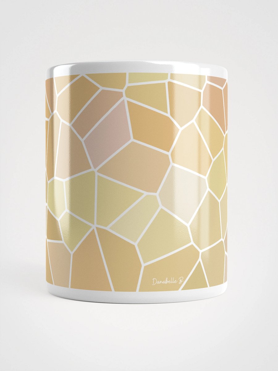 Mug Blanc Mozaïque Latte - Design Géométrique Rétro Chic - Cadeau Déco product image (5)