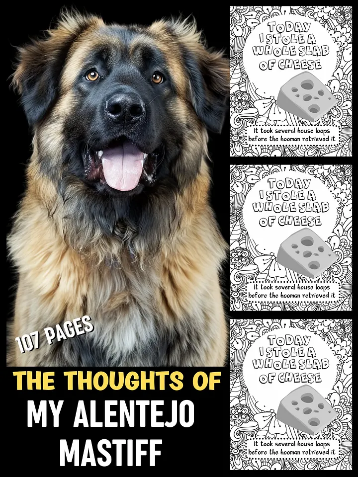 The Thoughts of My Alentejo Mastiff: A Coloring Book product image (1)