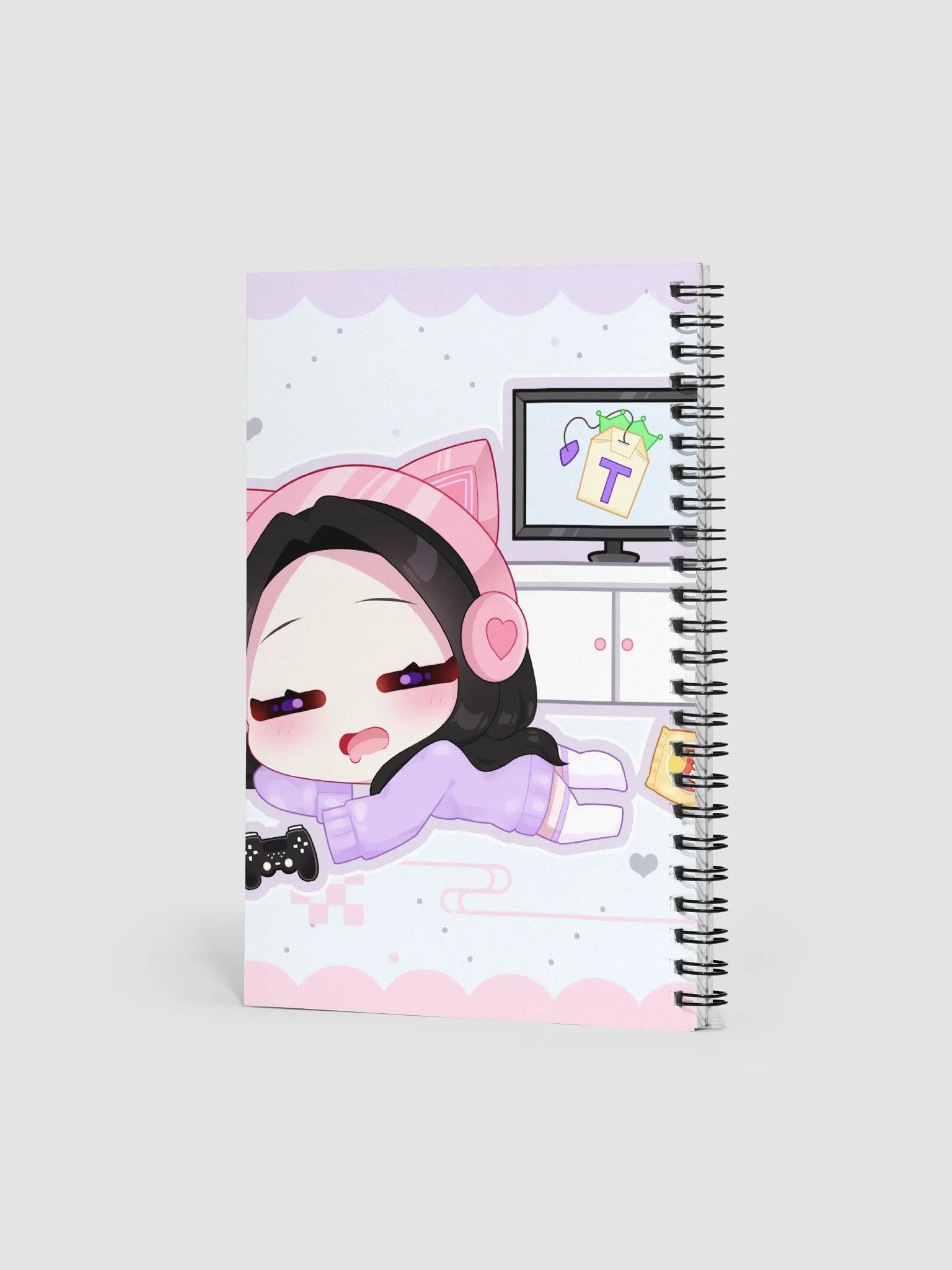 'Lazy Gamer' Chibi Notebook product image (2)