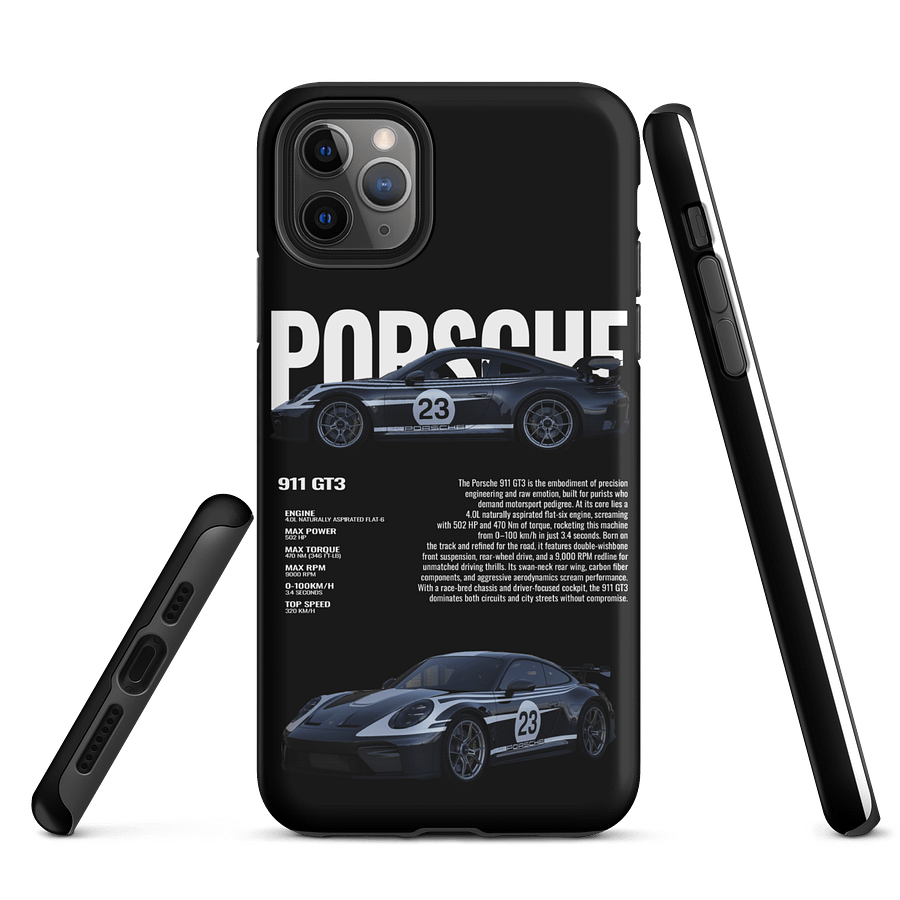 Porsche 911 GT3 iPhone Case – Premium Car Enthusiast Phone Cover (Fits iPhone 11/12/13/14/15 Pro & Pro Max) product image (3)