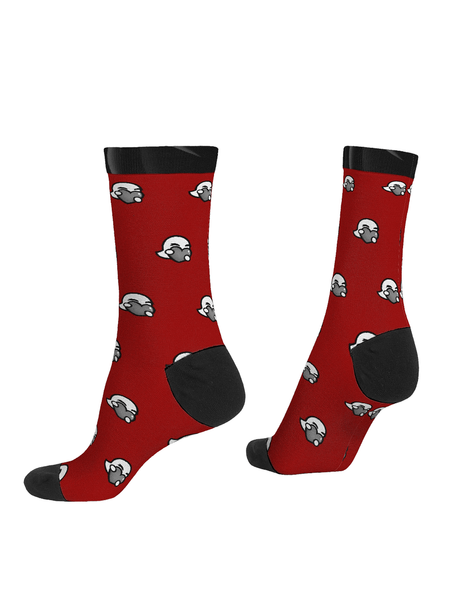 Red Pattern Crew Socks product image (5)