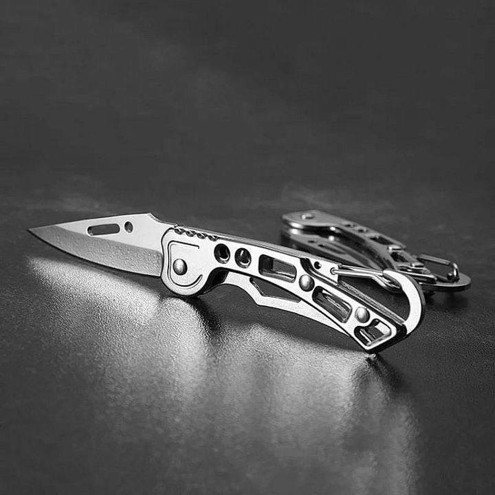Pocket Fruit Knife Folding Stainless Steel Camping Knife with Non-slip Handle Keychain for Kitchen Accessories product image (2)