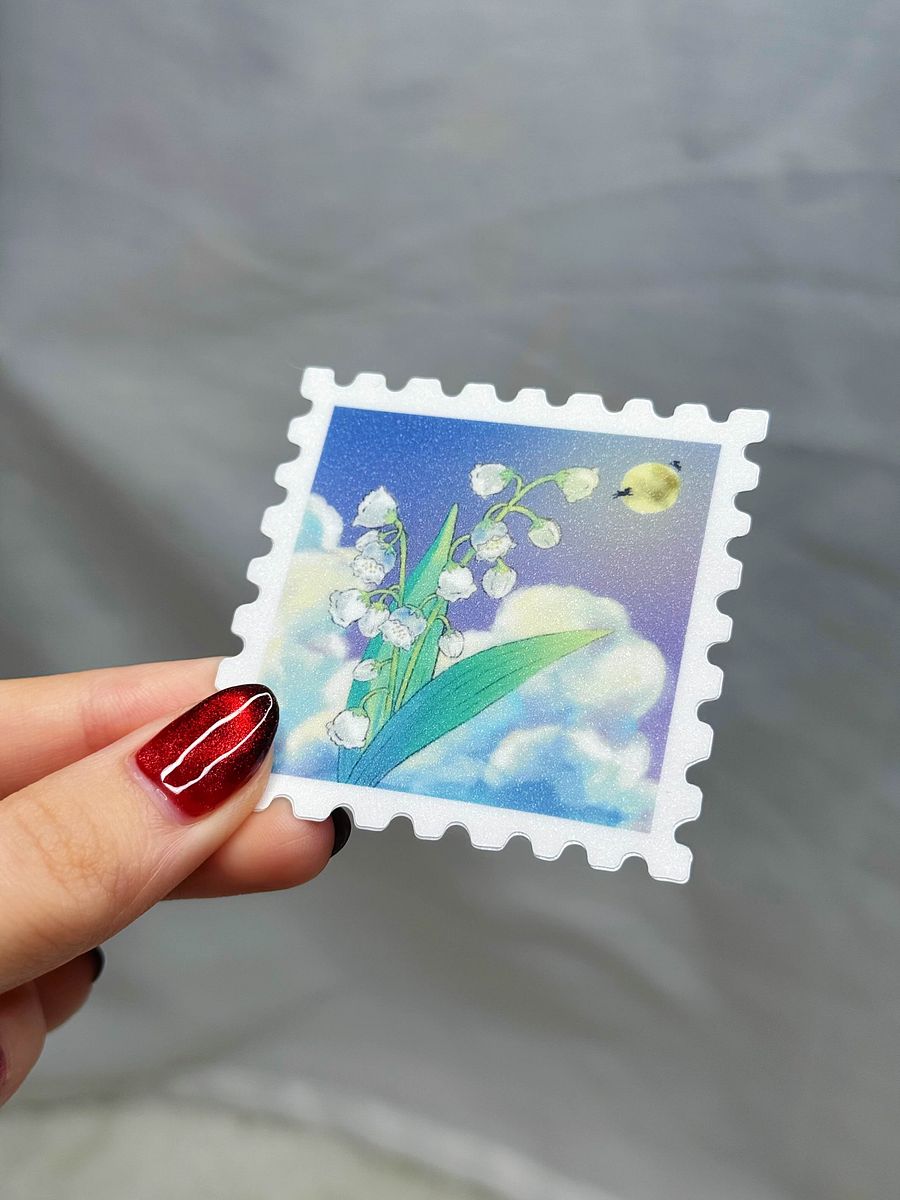 Lily of the Valley Glitter Sticker product image (3)