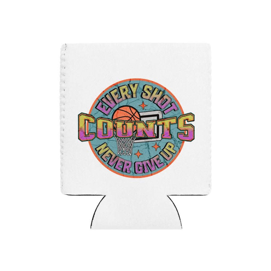 Every Shot Counts Basketball Motivational Can Cooler product image (1)