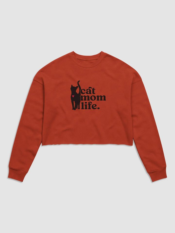 Cat Mom Life Fleece Crop Sweatshirt product image (2)