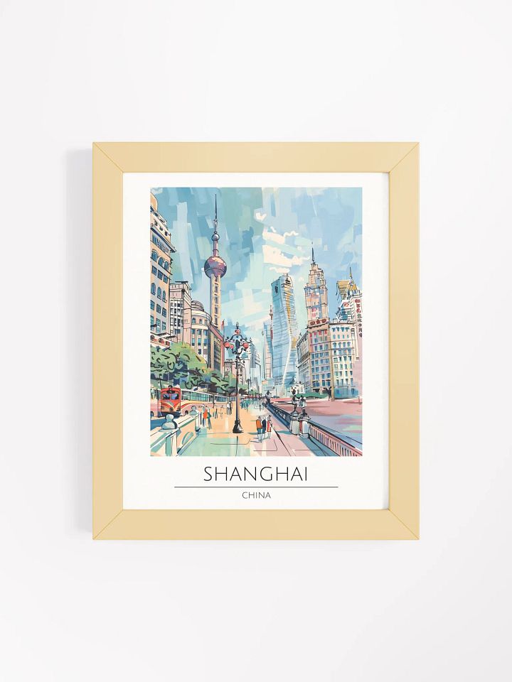 Shanghai China Framed Travel Poster product image (1)