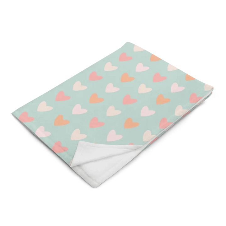 Simply Peachy Heart Throw - Peach and Mint product image (14)