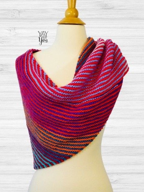 Double Gradient Boomerang Shawl - PDF Knitting Pattern & Video Tutorial product image (6)