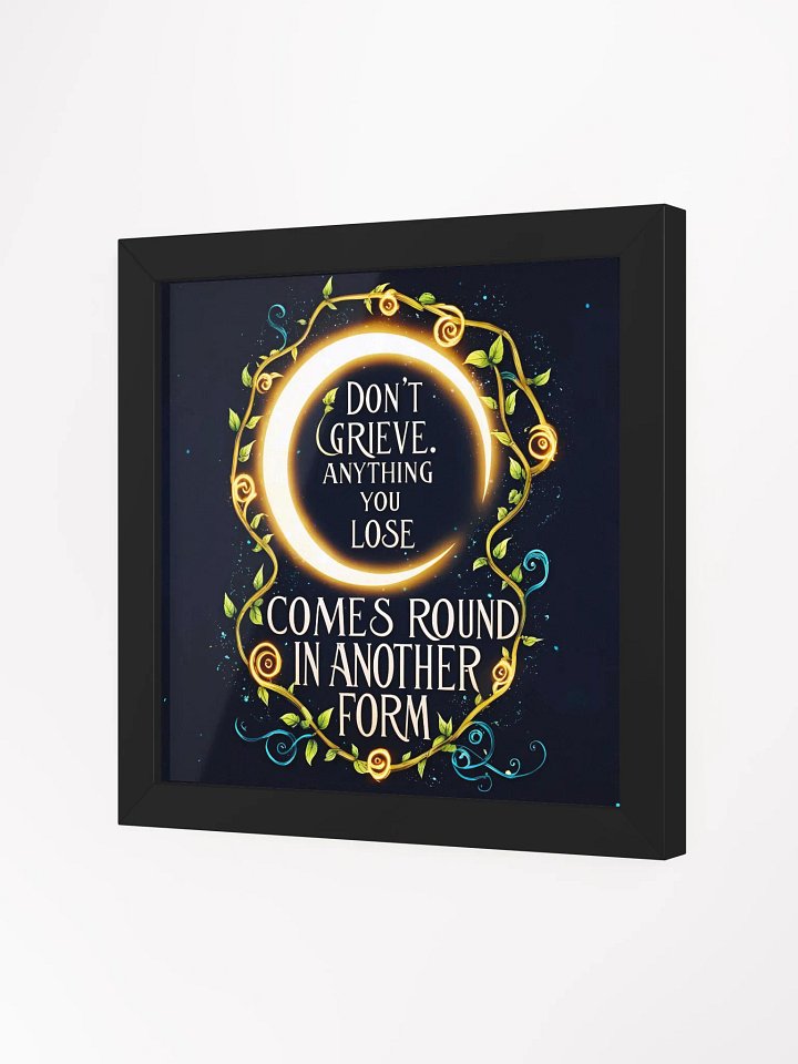Don't grieve. Anything you lose comes round in another form - Framed High-Quality Matte Poster product image (2)