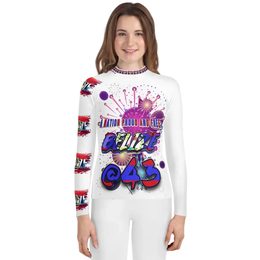 Belize Independence Day Youth Rash Guard product image (3)
