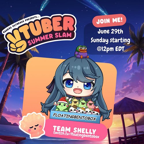 Join me for the last day of the VTuber Summer Slam 2025 with @gamersoutreach Don’t miss out on all the fun!! Going live 12pm ...