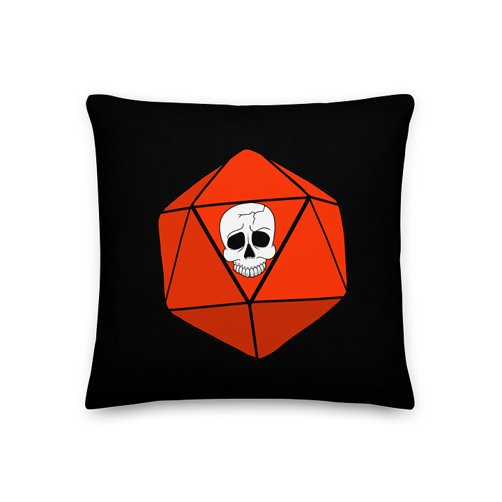 Critical Comfort – Skull Dice Throw Pillow product image (1)