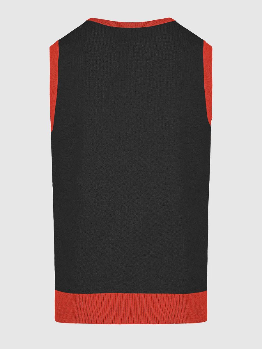 Multicolored Knitted Vibe V-Neck Vest product image (19)