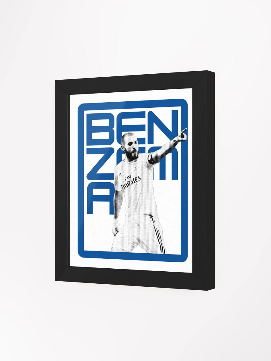 Karim Benzema BW Real Madrid Name Art Framed Print product image (3)