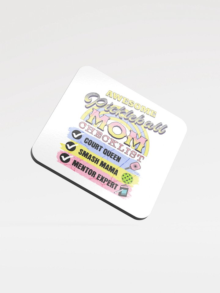 Awesome Pickleball Mom Checklist Coaster Set product image (2)