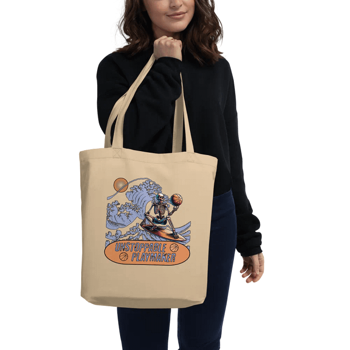 Unstoppable Playmaker Skeleton Basketball Tote Bag product image (2)