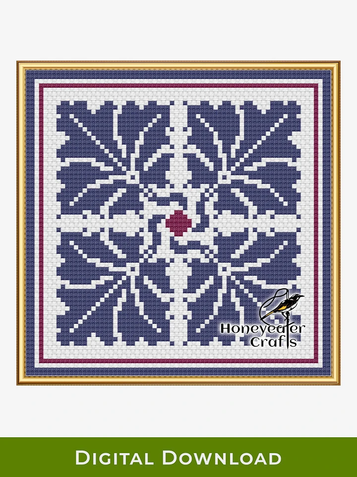 Spinning Leaves: Abstract Cross Stitch Pattern PDF product image (1)