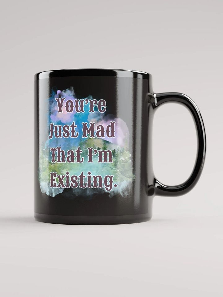 I'm Existing Black Glossy Mug product image (1)