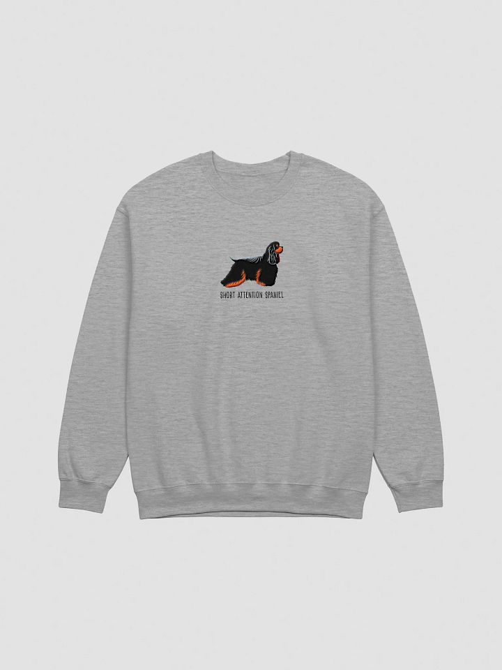Short Attention Spaniel Sweatshirt (Embroidered) of an American Cocker Spaniel(Black & Tan) product image (10)